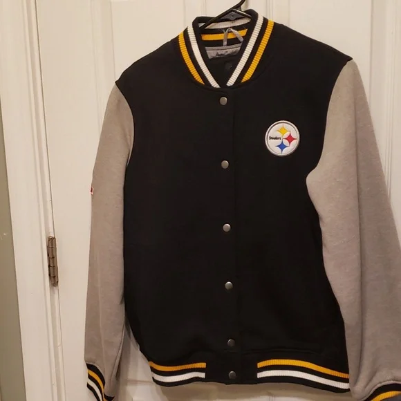 WOMEN'S LARGE NFL STEELERS LETTERMAN/VARSITY JACKET - Picture 2 of 16